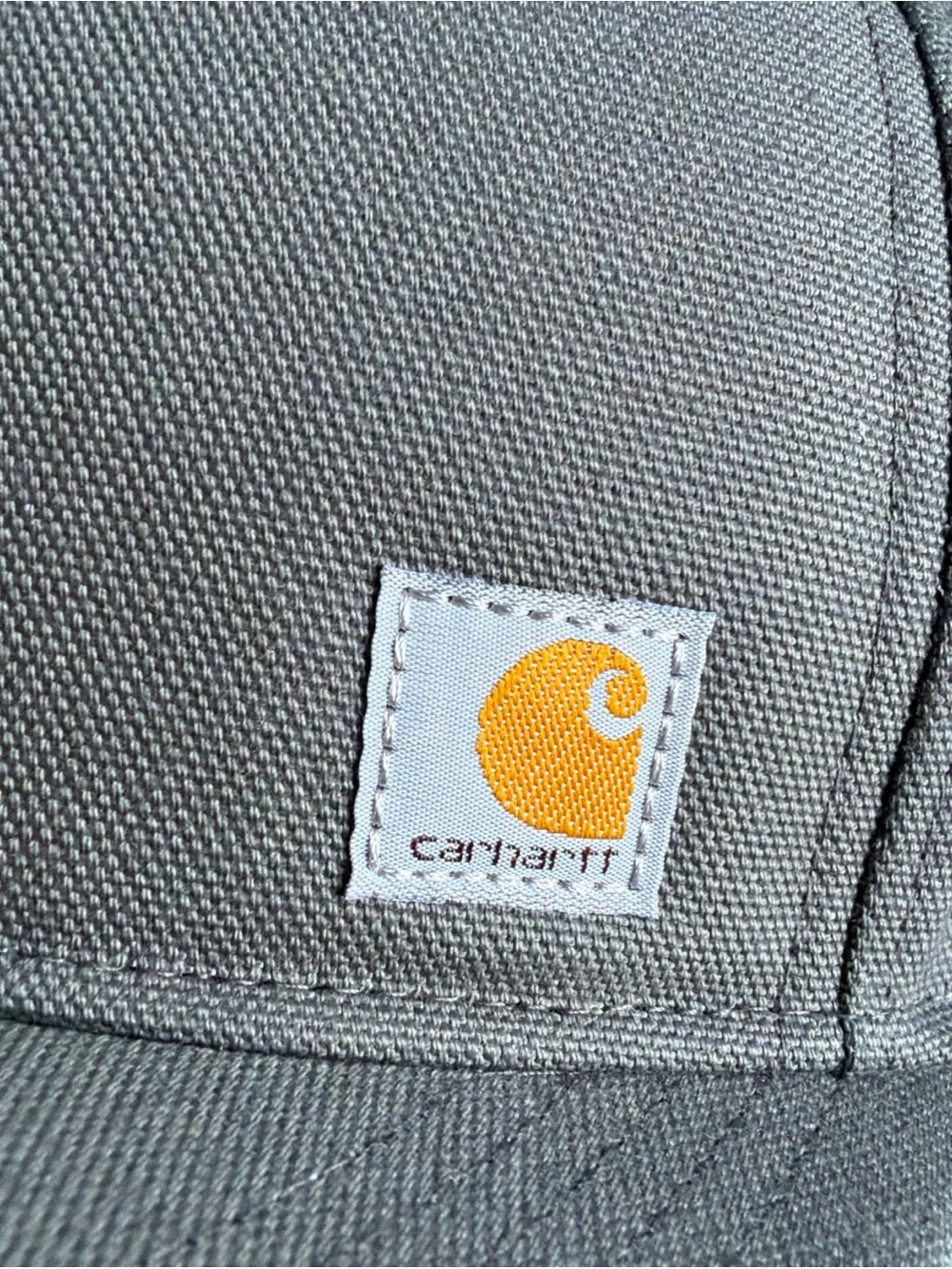 Carhartt Firm Duck Bill Charcoal Structured Snapback Cap with Logo Patch